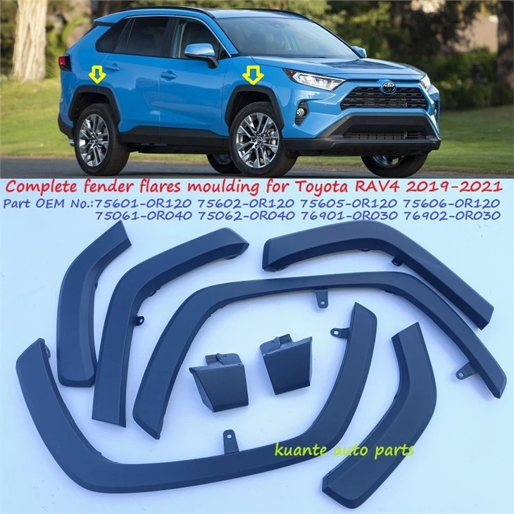 Bláshellur fyrir Toyota RAV4 2019-2021 75601-0R120 75602-0R120 75605-0R120 75606-0R120 75061-0R040 75062-0R040 76901-0R{ {7}}R030